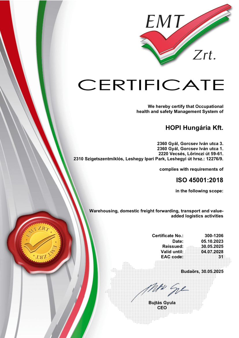 ISO 45001 HU (EMT)