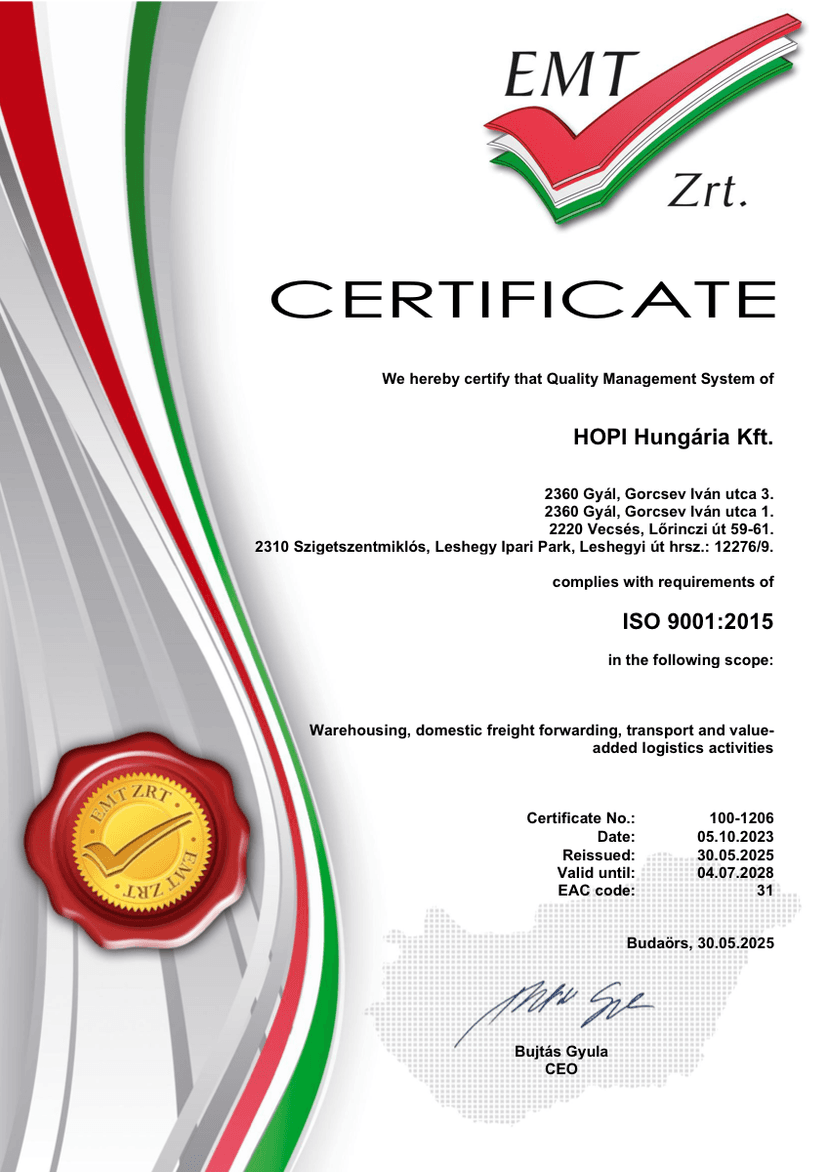 ISO 9001 HU (EMT)